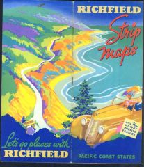 Richfield Strip Maps and Grade Guide Ca. 1937-38