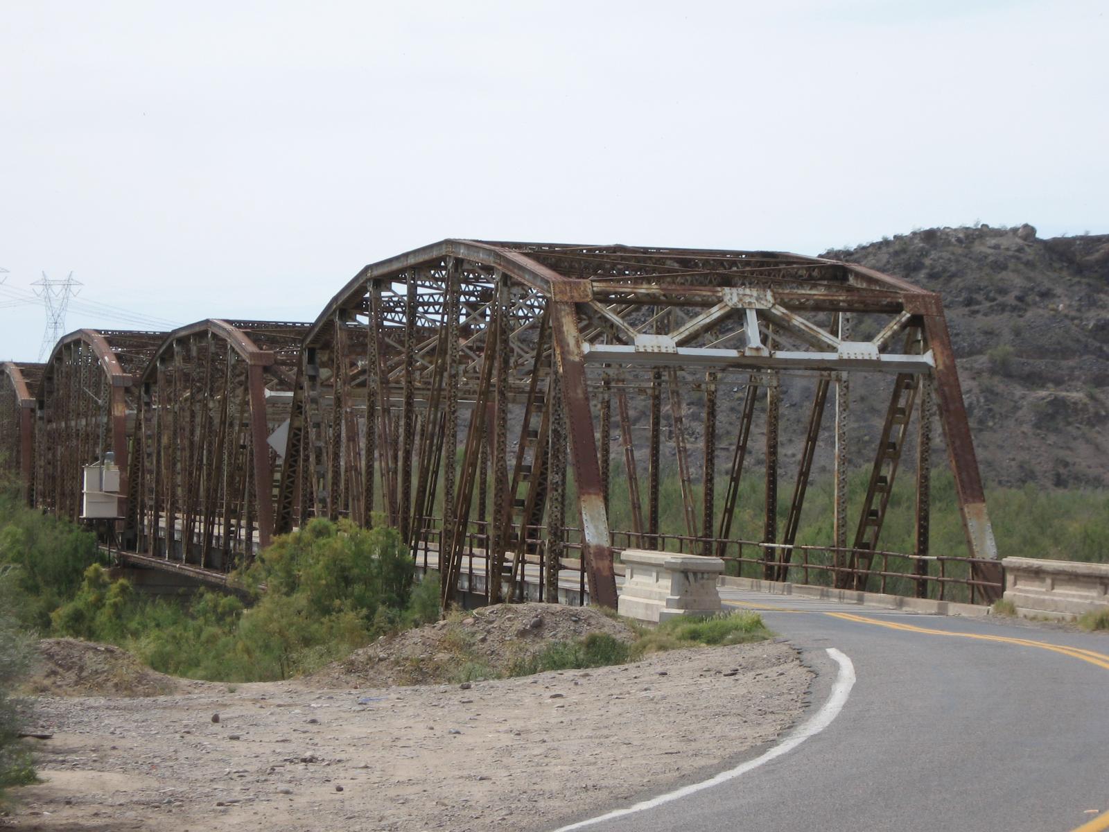 Gillespie Dam bridge, 1927, between Buckeye and Gila Bend AZ