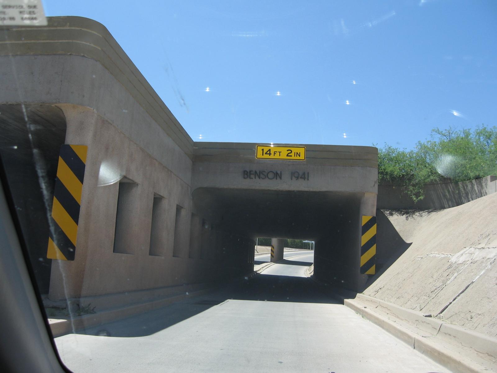 Old SR86 railroad underpass, Benson AZ