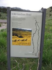 Information sign at the Mammoth Hot Springs Hotel cabin area