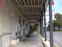 Sidewalk in front of island Hotel, Cedar Keys