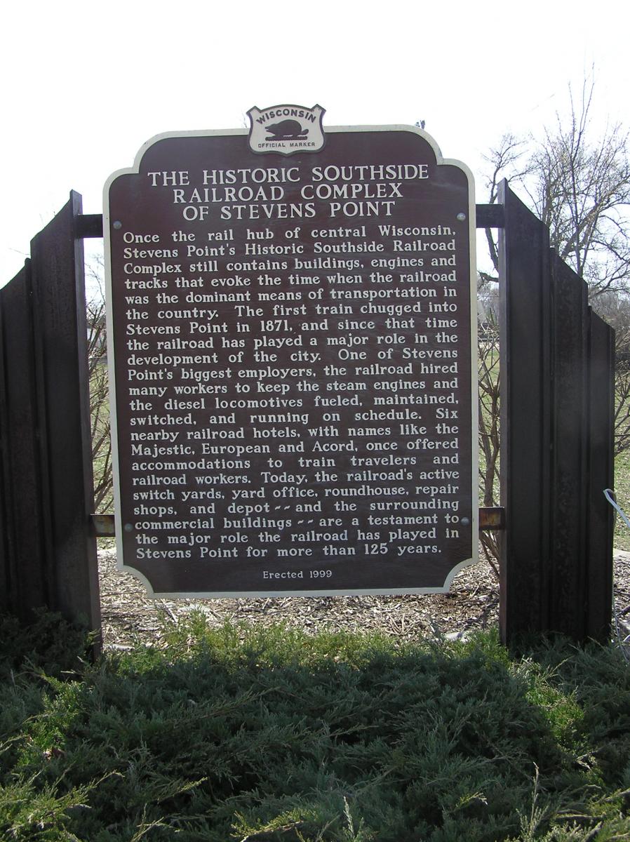 Locomotive 2713 Historical Sign- Stevens Point, WI
