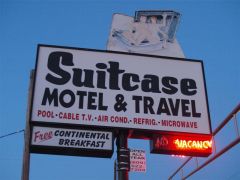 The Sign for the Suitcase Motel in Wildwood NJ