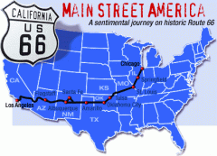 Route 66 Graphic Map