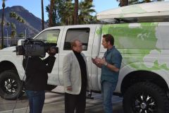 Tom Talks with Media about Eco Trek