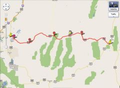 Map of US 50 Oldest, Loneliest Highway