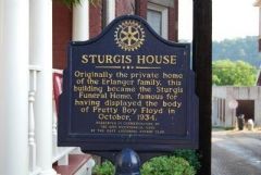Historic Marker at Sturgis House