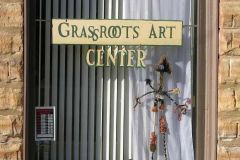 Front door of Grassroots Museum, Lucas, KS