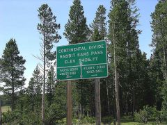 Continental Divide Pass Sign