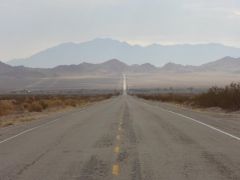 Really long lonely stretch Of 66 In Cali