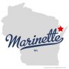 Map Of marinette Wi