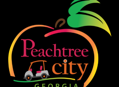 A logo for Peachtree City, Georgia.