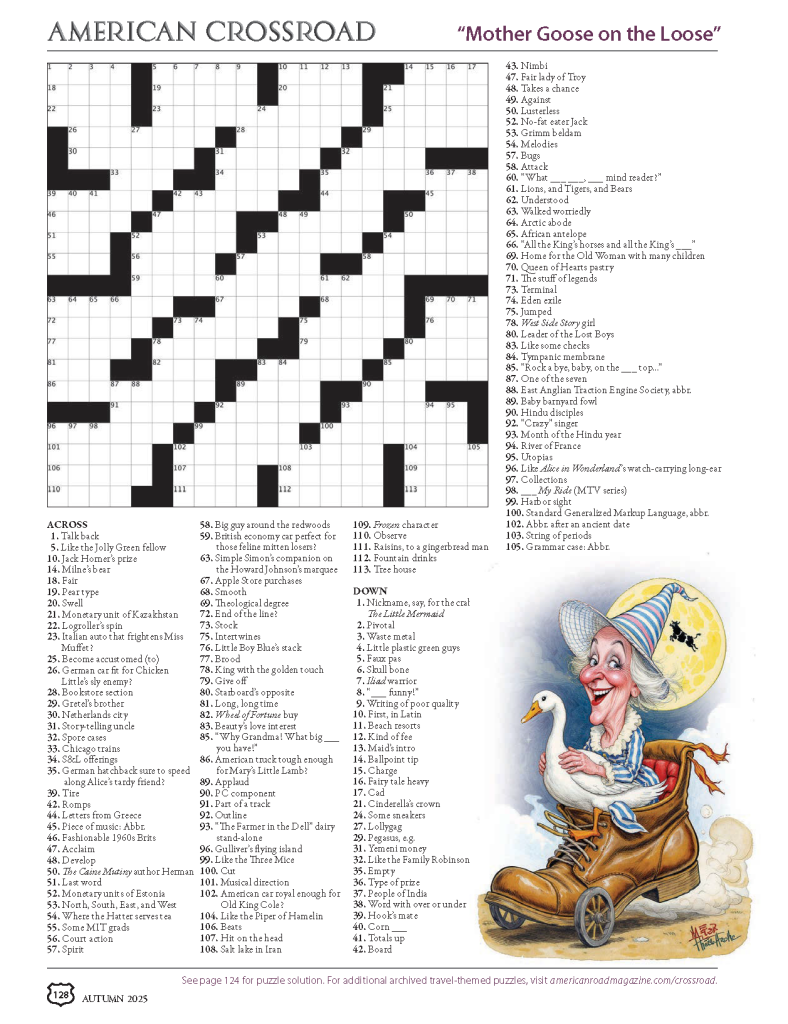 Crossroad Crossword Puzzle Autumn 2025