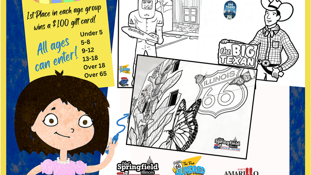 Route 66 Centennial Coloring Contest